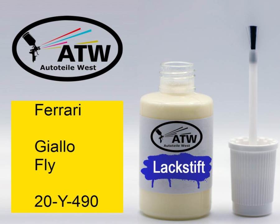 Ferrari, Giallo Fly, 20-Y-490: 20ml Lackstift, von ATW Autoteile West.